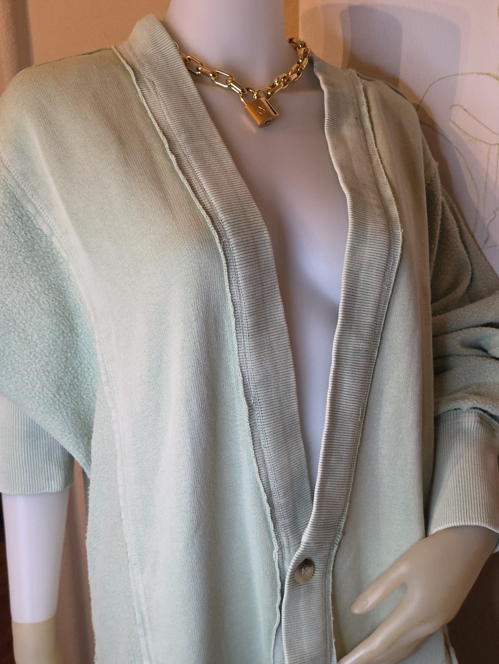 NWOT FREE PEOPLE WE THE FREE CARDIGAN LONG MAXI KIMONO DREAMY BLUE CARDI SMALL